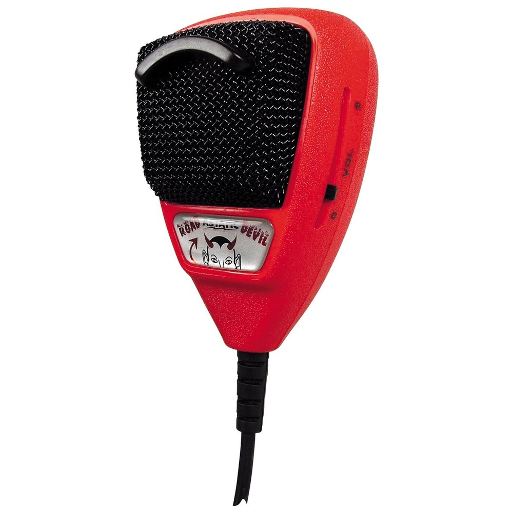 (302-10036 RD104E Road Devil Amplified 4-Pin CB Microphone, Black