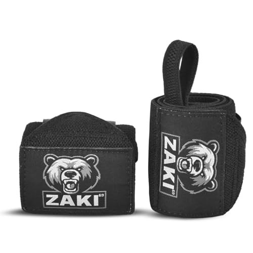 18 Inch Weightlifting Wrist Wraps with Thumb Loop, Adjustable Wrist Support