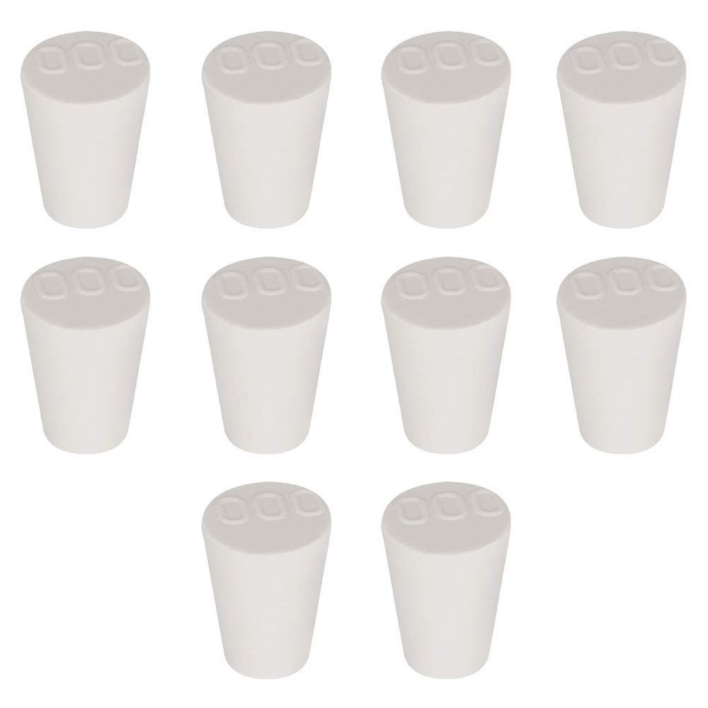 Labasics 10PK 000# Solid Rubber Stoppers - Size: 0.35" Bottle, 0.51" Top, 0.6...