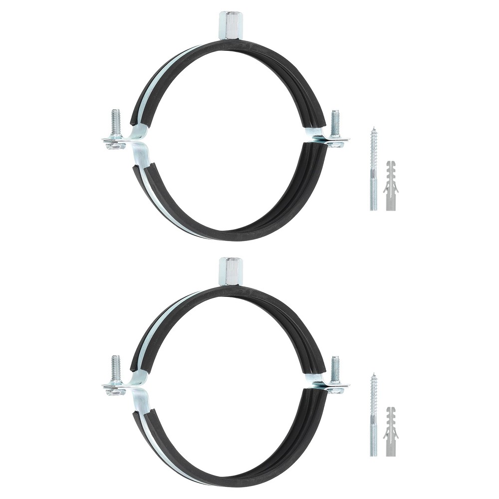 2Pcs Adjustable Pipe Bracket Clamp 4-1/2"(114mm) Wall Ceiling Mount Support