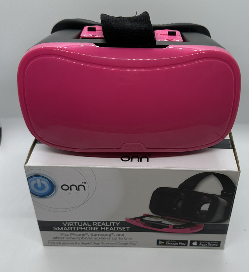 ONN Virtual Reality Smartphone Headset Pink Open Box Unused