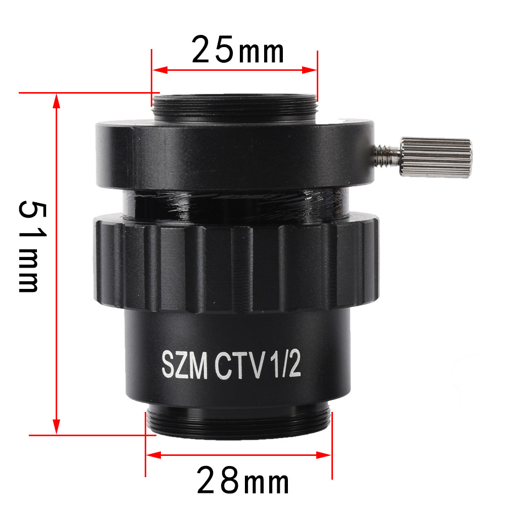 KOPPACE 1/2 CTV Trinocular Stereo Microscope C-mount Interface 25mm Adapters
