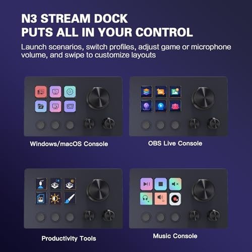 Customizable Stream Controller Deck - 12 Macro Keypad for OBS, Twitch, YouTube -