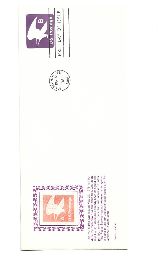 U592 'B' Eagle #10 embossed Stamped Envelope Carrollton FDC