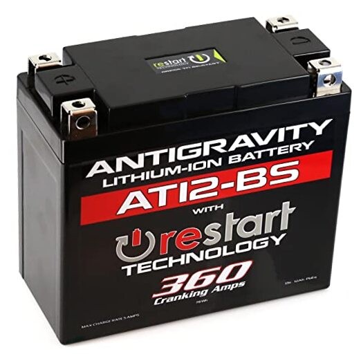 Antigravity AT12-BS Performance Lithium Motorcycle Powersport Battery with
