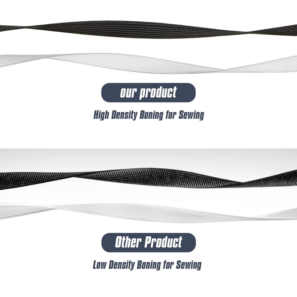 50 Yards High Density Polyester Boning for Sewing,Sew-Through Plastic Sewing ...