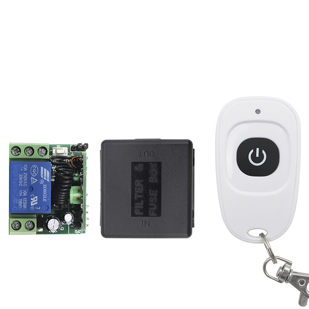 12V Relay/1CH Wireless RF Garage Door Remote Control Switch Receiver Transmitter