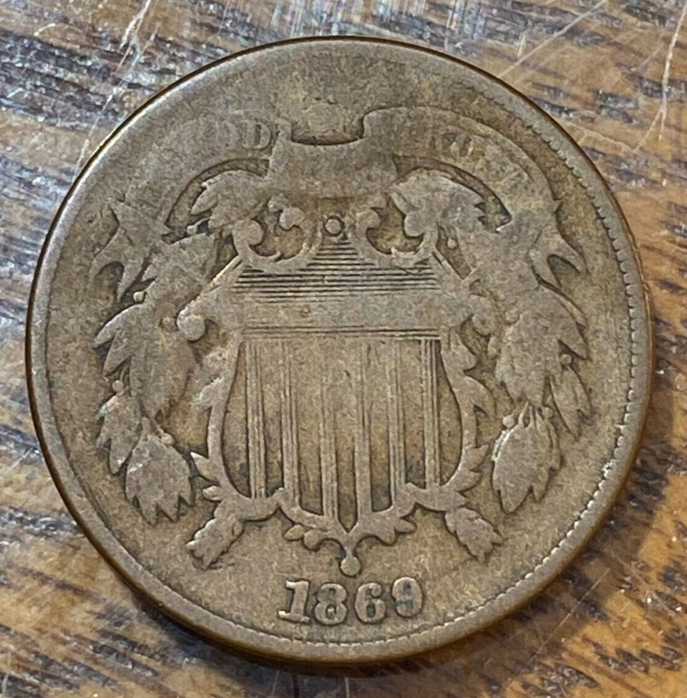1869 Better Two Cent Piece Nice Original Fine CHRC