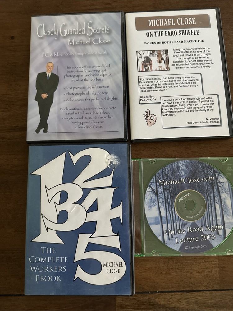 Michael Close Magic Set Of 4 CD-ROM