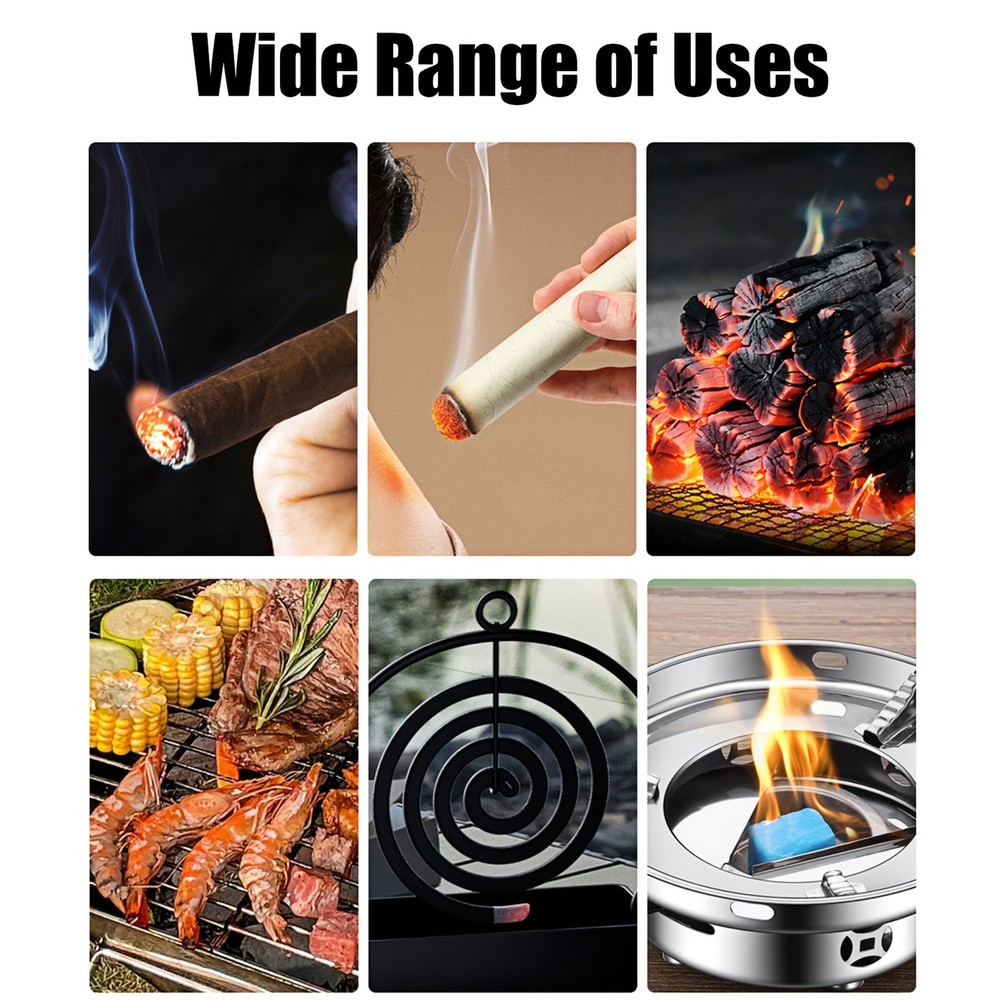 Metal Torch Lighter-Refillable Butane Jet Adjustable Blue Flame Lighter