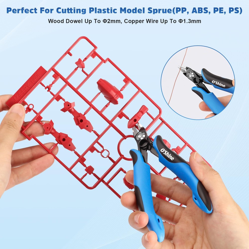 O’Shine Double-Edged Sprue Cutter for Beginner, Sharp Model Nippers for Plast...