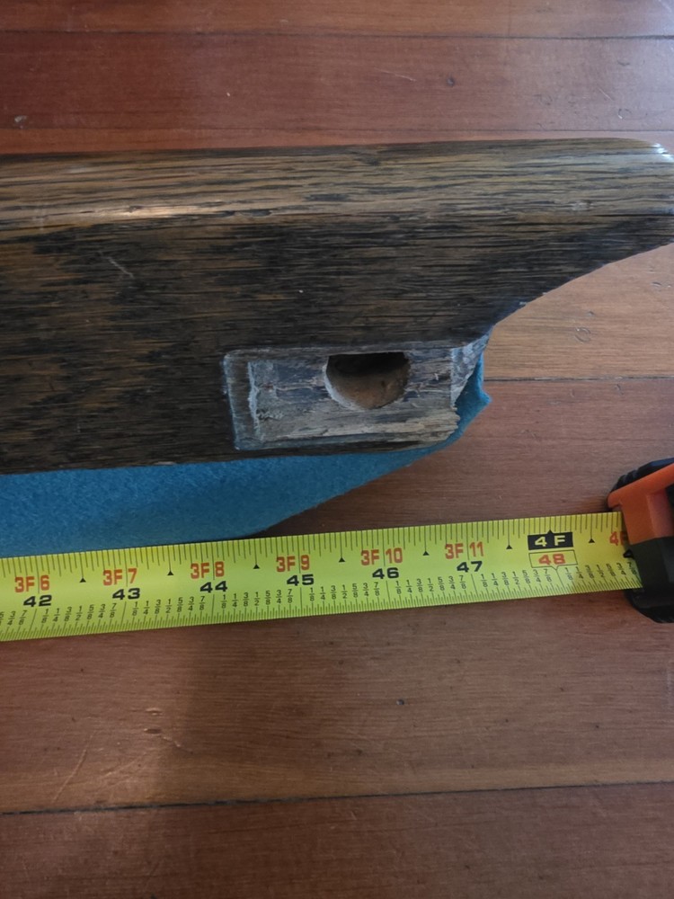 ORIGINAL ANTIQUE BRUNSWICK BALKE COLLANDER 9' SIDE RAIL REPLACEMENT VERY NICE!