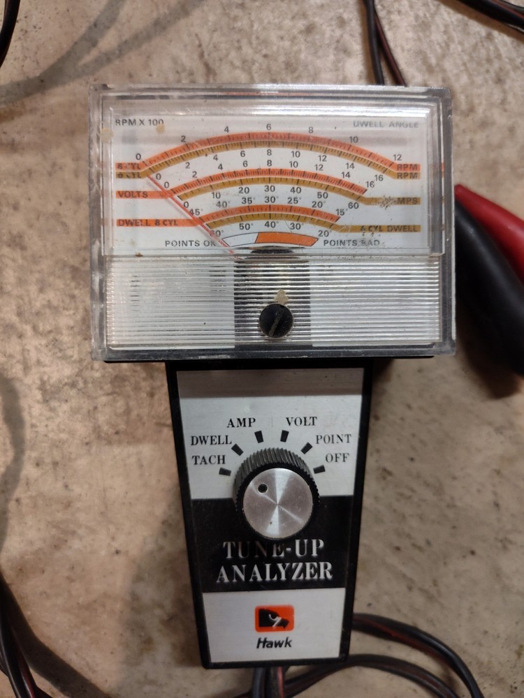 Vintage Hawk 743 Tune-Up Analyzer Engine Diagnostic Tool