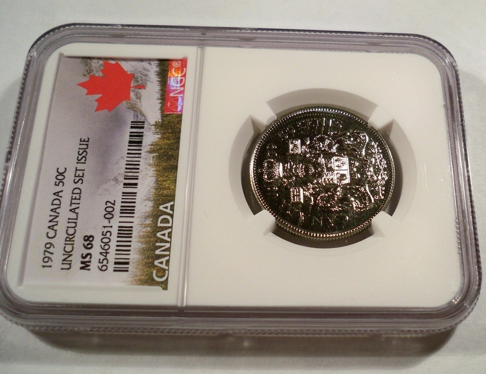 1979 CANADA NGC MS68 HALF DOLLAR 50c MS 68