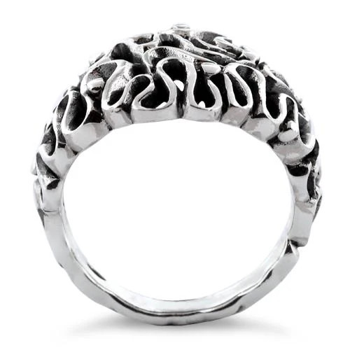 925 Sterling Silver Elegant Swirl Ring