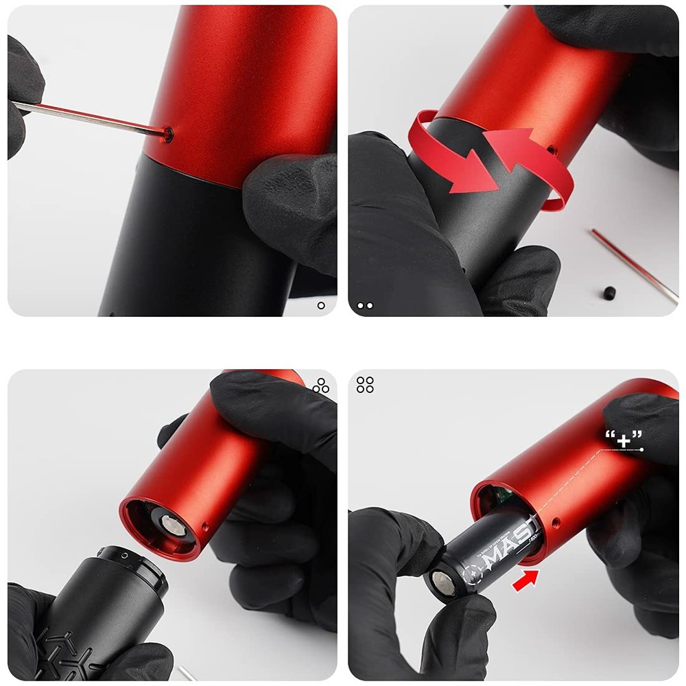 Armor Wireless Rotary Tattoo Pen Machine kit with two Replaceable Batteries Set