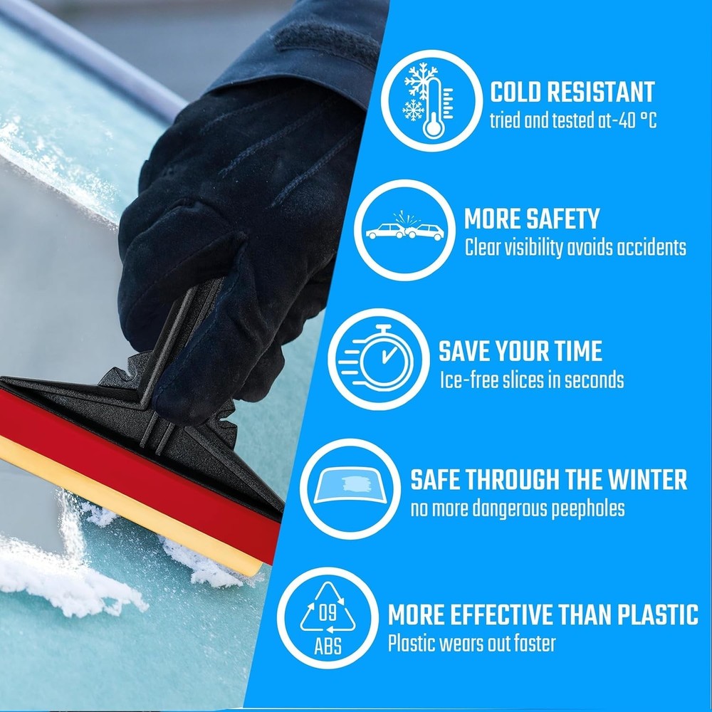 Murska Brass Blade Ice Scraper 2 Pack - Effortless & Scratch-Resistant Tool