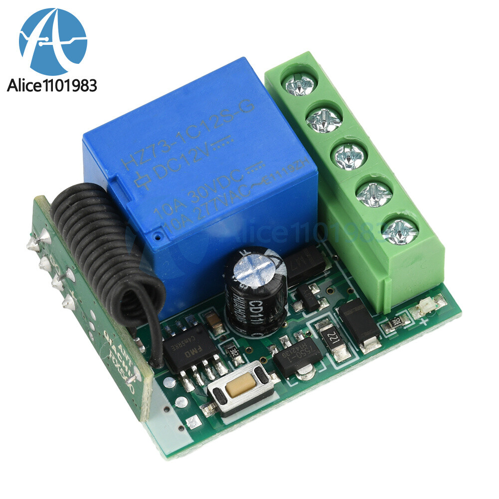 433Mhz Universal Wireless Remote Control Switch DC 12V Receiver Transmitter Set