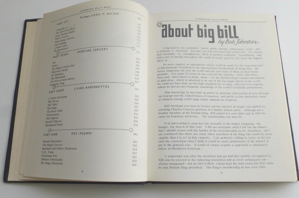 William G. Stickland Introducing Bill's Magic Book England