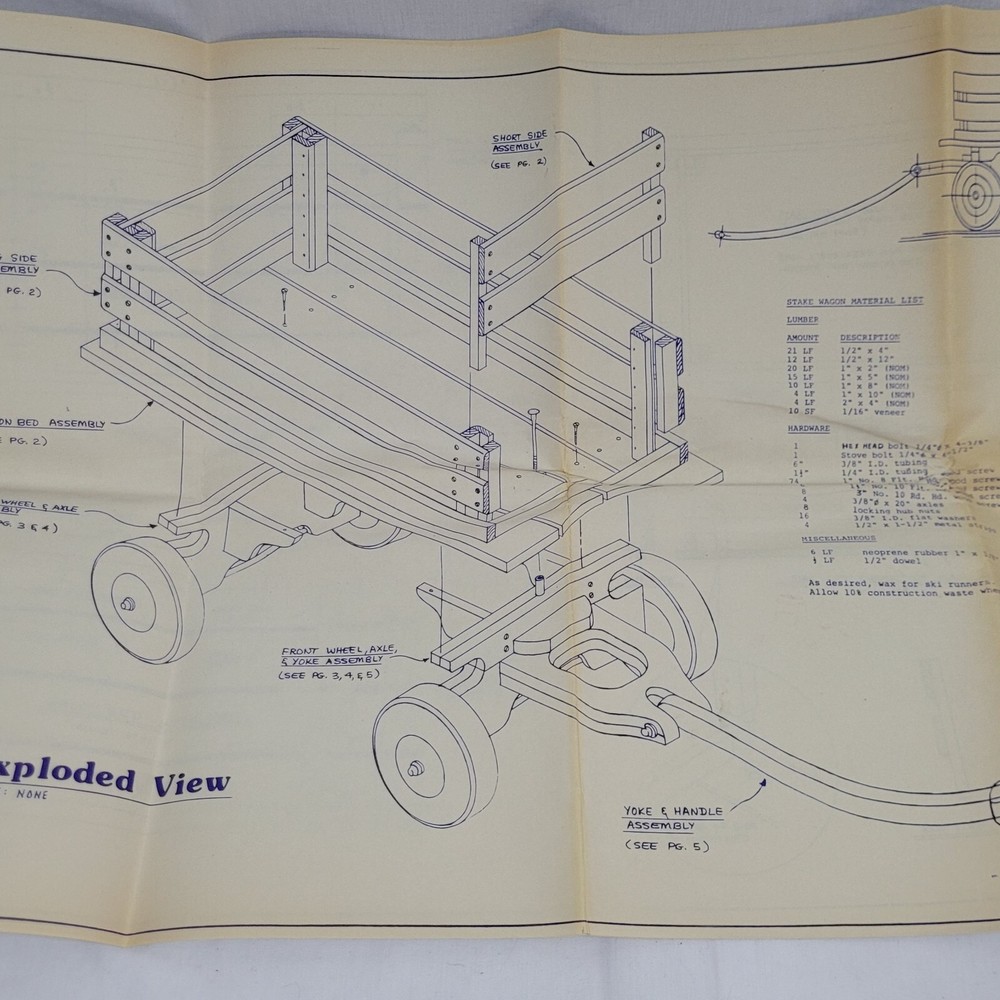 Woodworking Plans Projects Fire Engine Stake Wagon Sparky Horse Patterns Vintage
