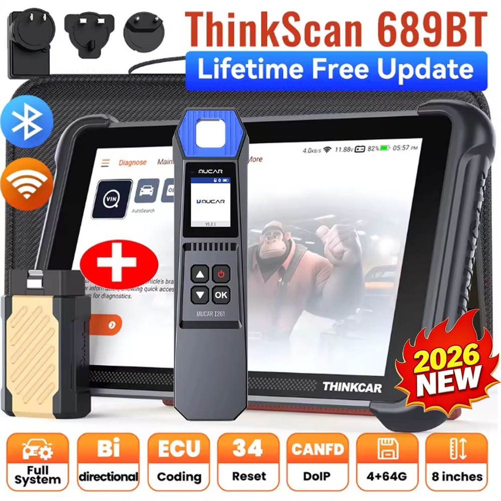 ThinkScan 689BT & MUCAR T261 TPMS Programming Scanner Full System OBD2 Scan Tool
