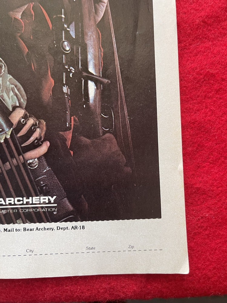 Vintage 1978 Bear Archery Print Ad Bear Compound Bow Ad