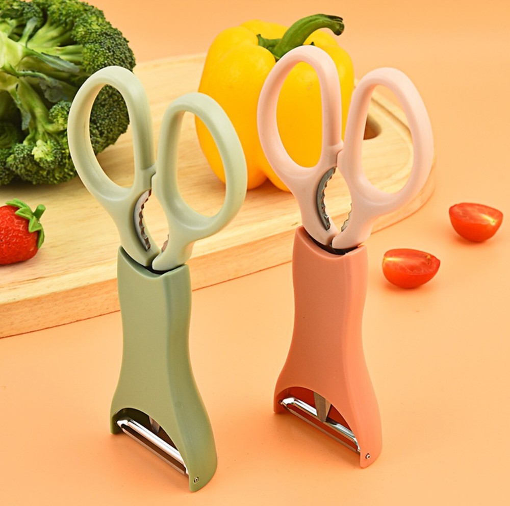 Stainless Steel Kitchen Scissors - Multi-Purpose Kitchen Scissors - Pink