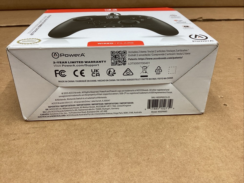 PowerA - Advantage Wired Controller for Nintendo Switch 2 - Black NEW