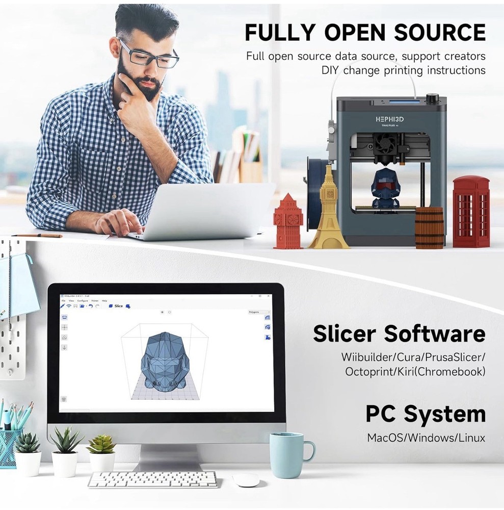 FDM 3DPrinter Auto Leveling High Precision Large Build Volume Easy Setup PLA ABS