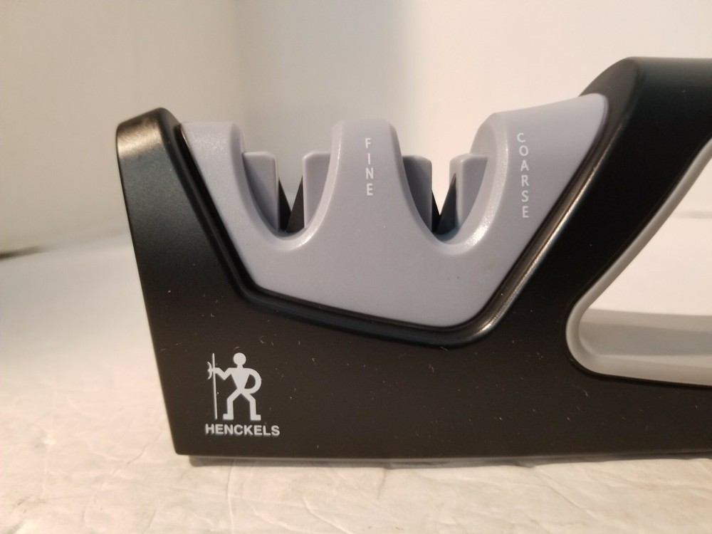 J. A. Henckels Black Pull-Through 2 Stage Knife Blade Sharpener NEW