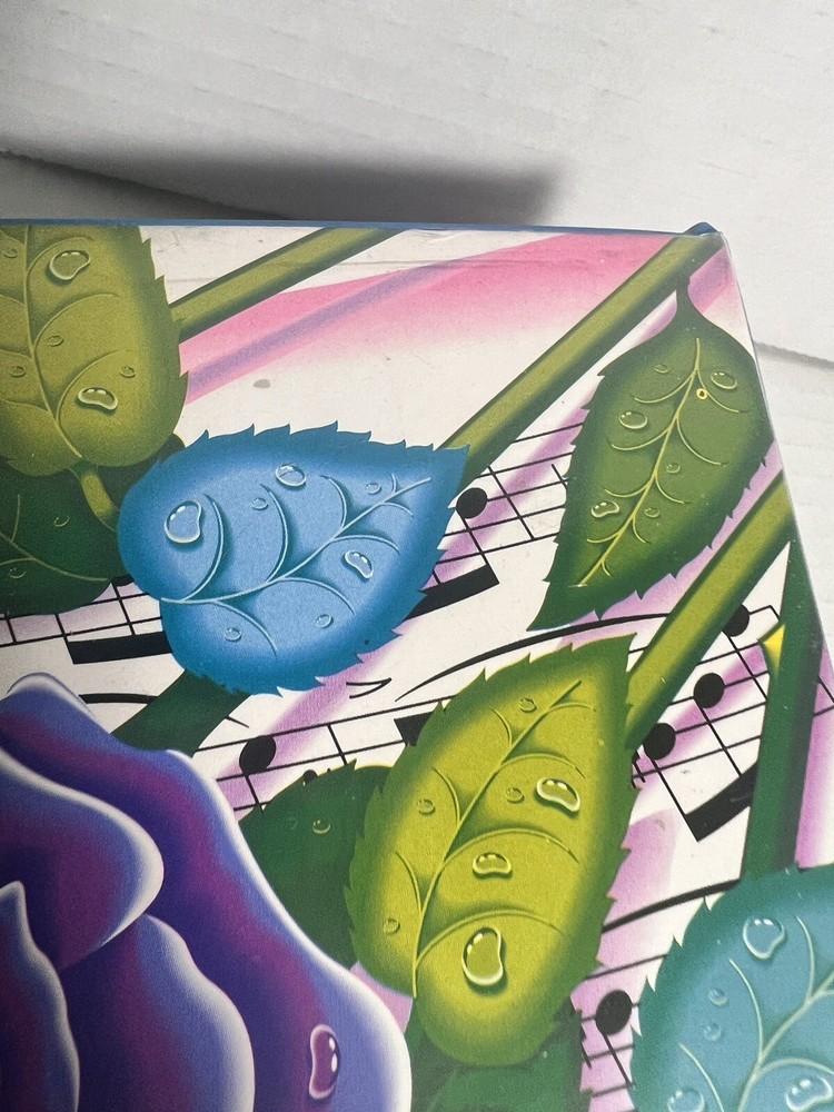 Lisa Frank Floral Music Notes 3 Ring Binder AS IS (READ)