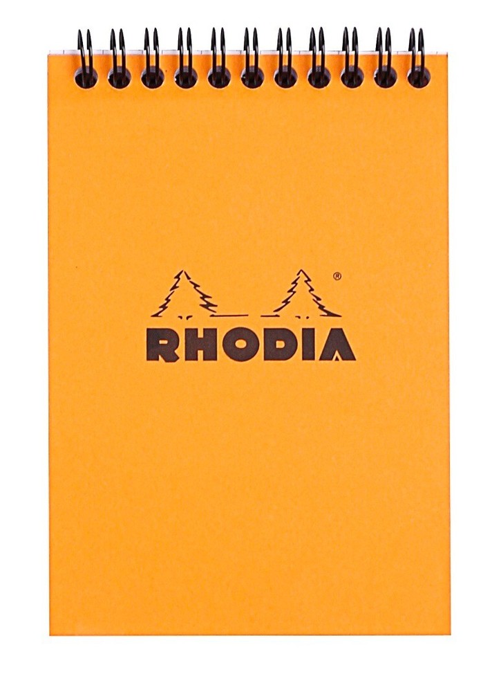 Rhodia Wirebound Notebook 8 1/4 x 11 3/4 Lined Orange
