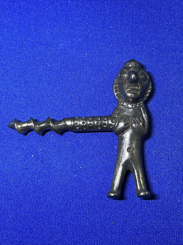 Pewter Aztec Mayan Figure Wine Corkscrew