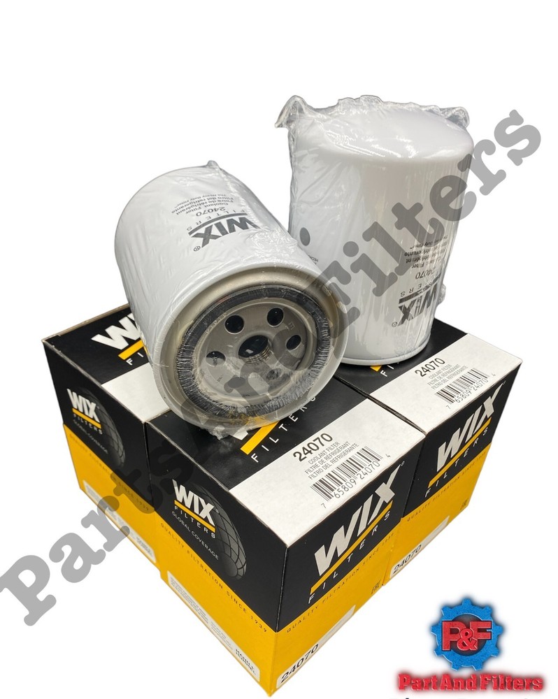 24070 Wix Coolant Filter  Replace Caterpillar 9Y4528, Cummins 3300721 (4Pack)