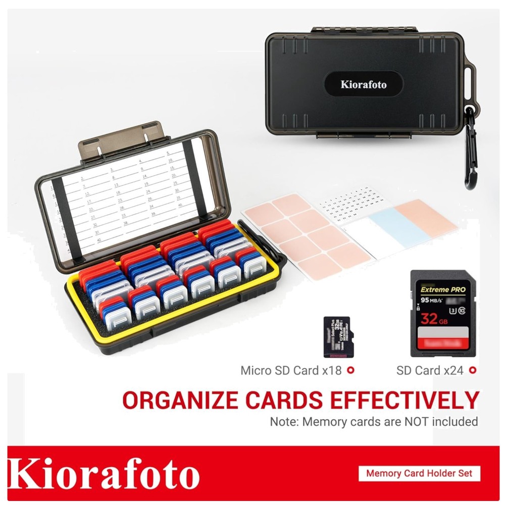 Memory Card Case for SD & MicroSD Cards - Water-Resistant