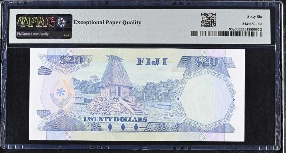 Fiji $20 1992 P95a PMG 66 EPQ