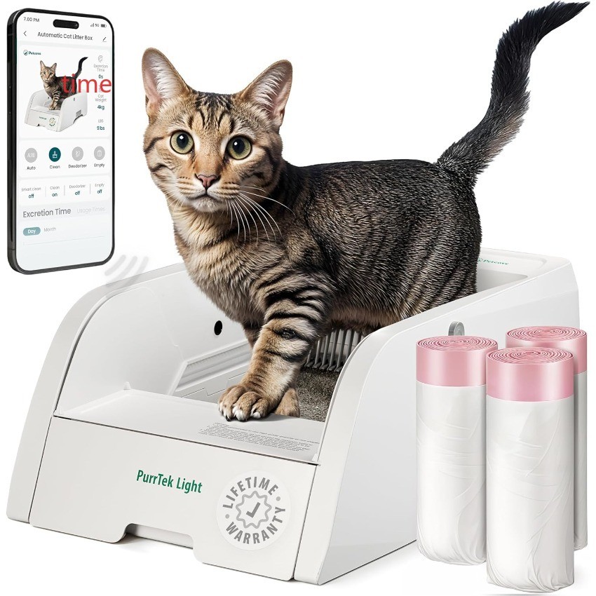 Automatic Self Cleaning Litter Box for Cats, Quiet & Easy Maintenance discount