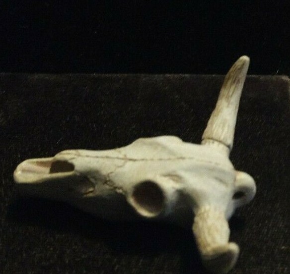 Ceramic Buffalo Skull Pendent