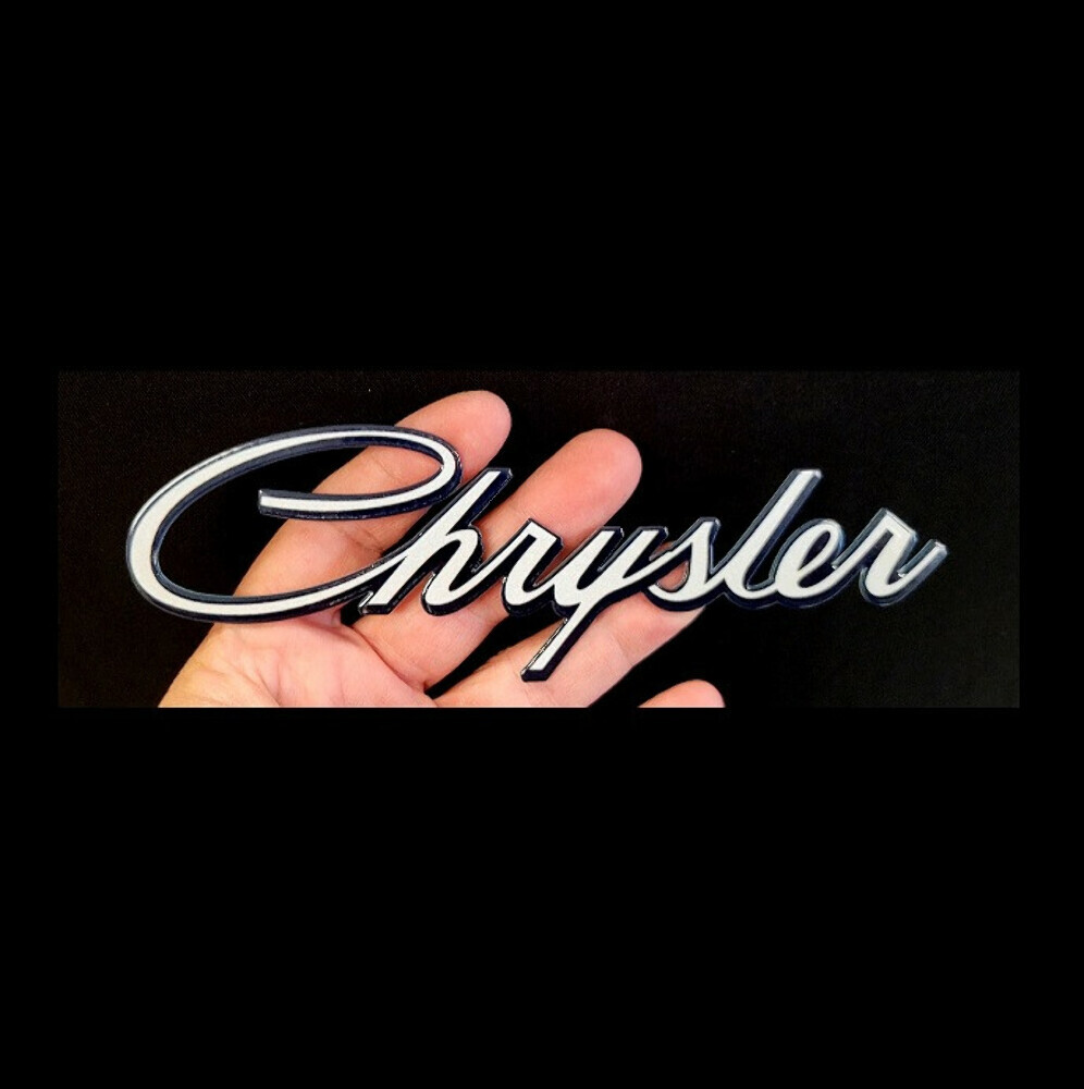 Chrysler Script Steel Sign Large - 30" x 9.4"