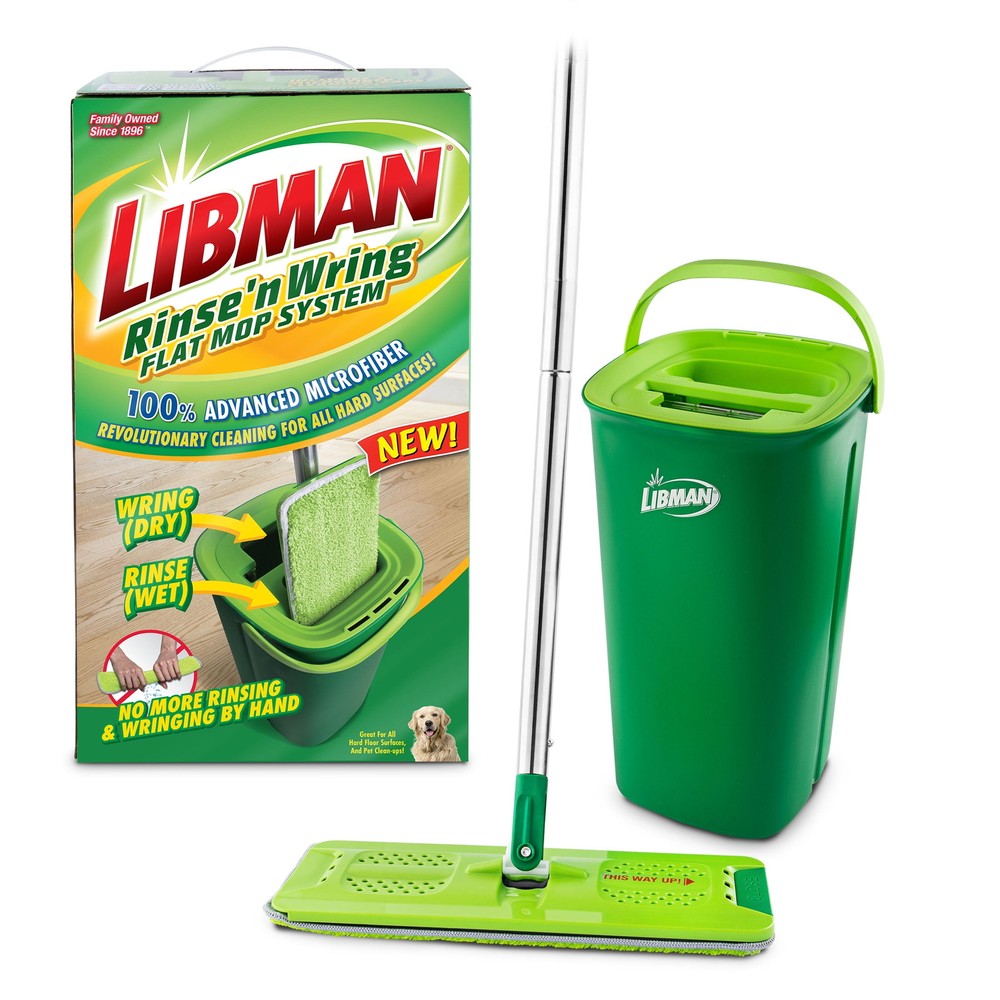 Rinse 'n Wring Flat Mop System with Microfiber Cleaning Pad