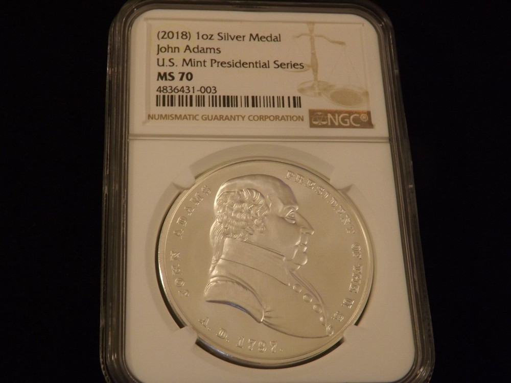 2018          JOHN   ADAMS          MEDAL        NGC MS 70