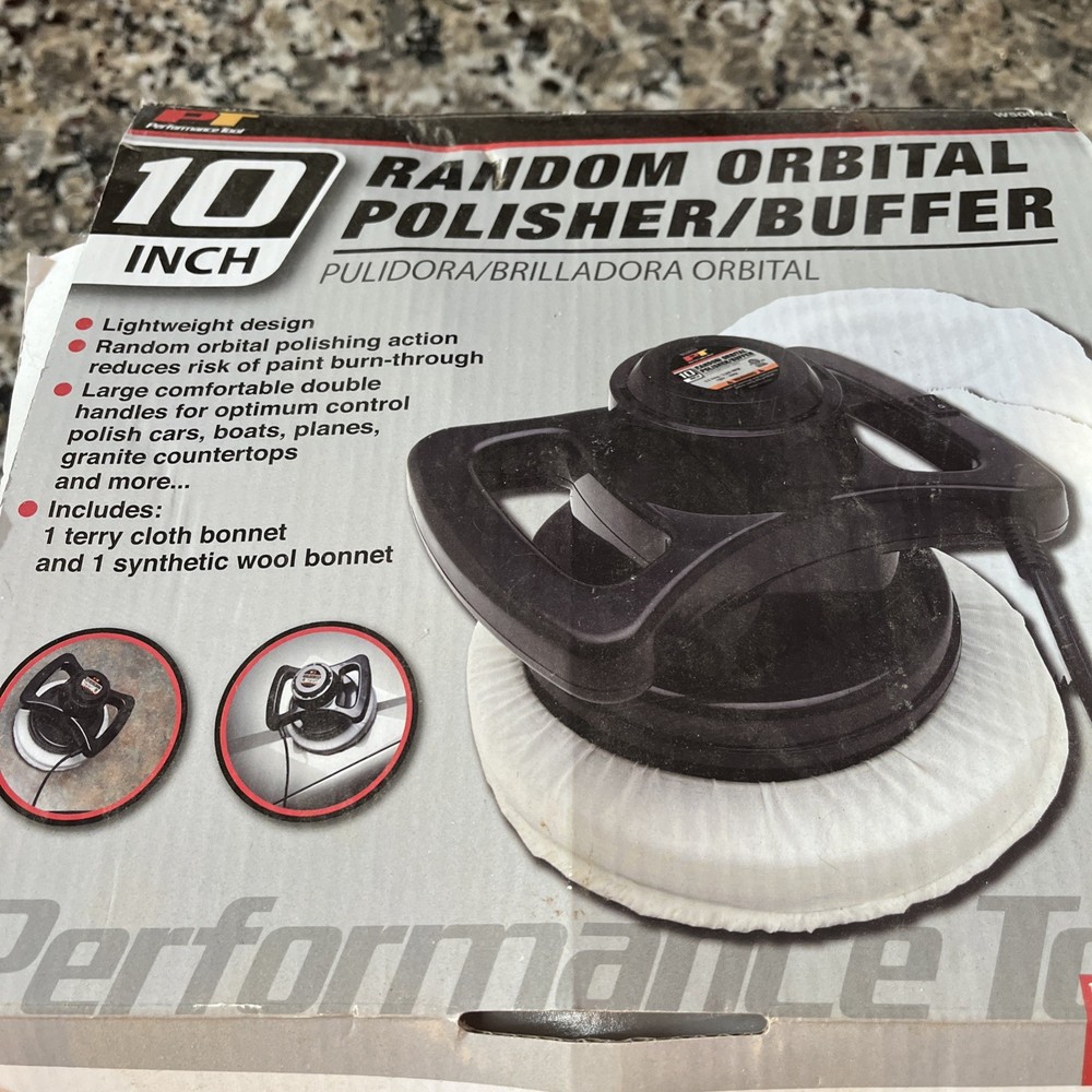 Performance Tool W50054 Random Orbital Buffer/Polisher, Black, 10 Inch