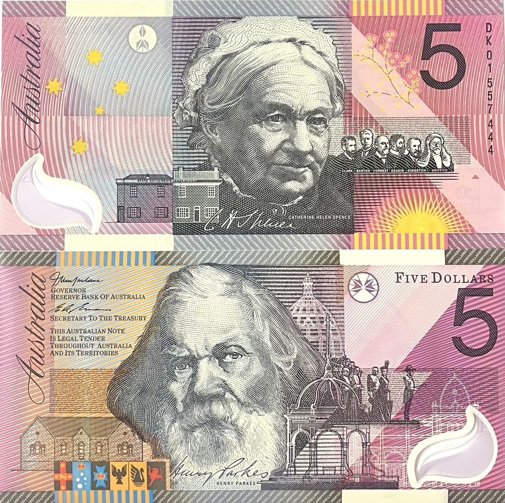 Australia 5 Dollars 2001 P 56 a Polymer UNC