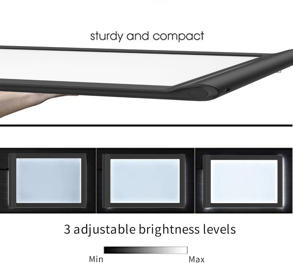 Light Box for Tracing A4,Drawing Pad Dimmable Brightness Indoor or Black