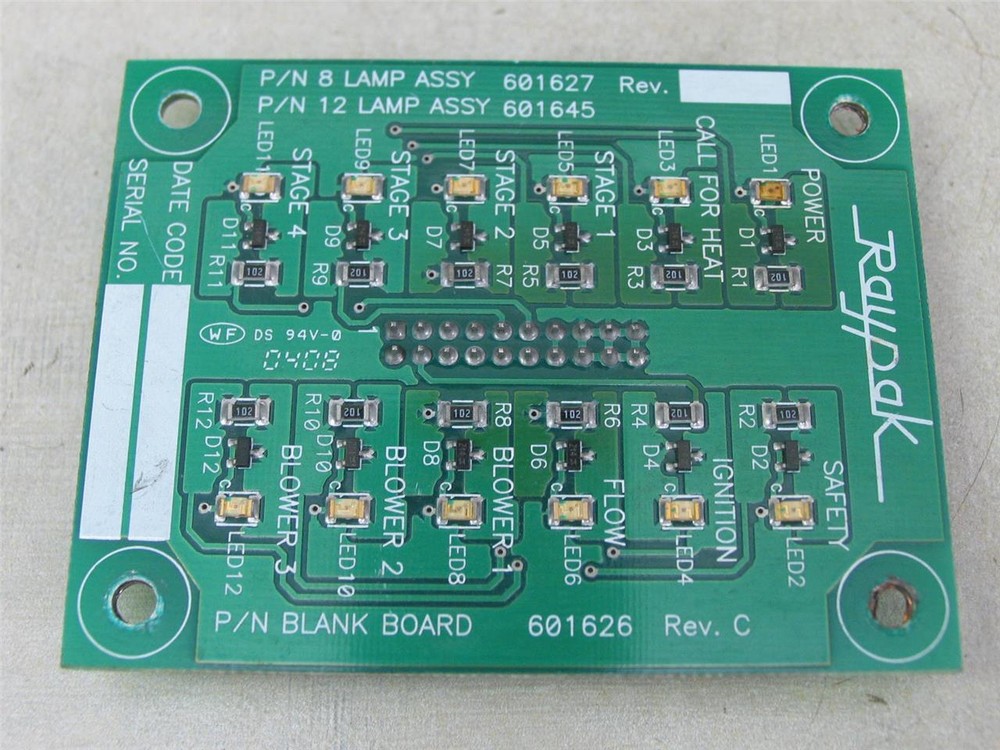RAYPAK 601626 PC Circuit Circuit Board