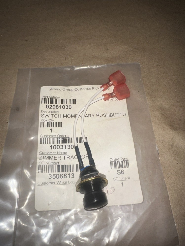Alamo Axtreme Momentary Push Button Switch 02981030 OEM