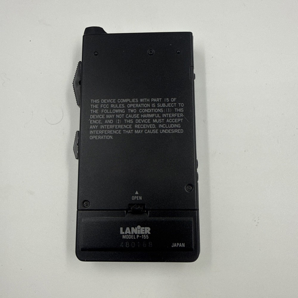Lanier P-155 Handheld MC60 Micro Cassette Recorder Dictator Case & Tapes Tested