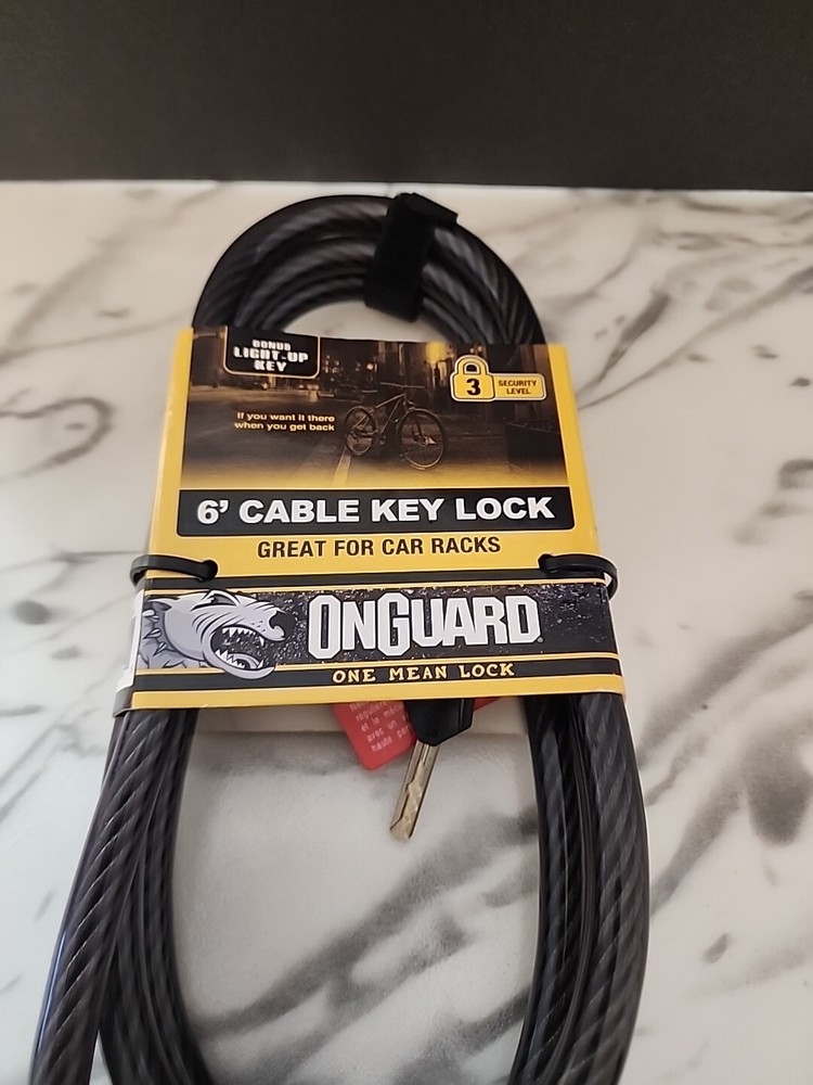 OnGuard 6' Cable Key Lock Security Level 3 With Key