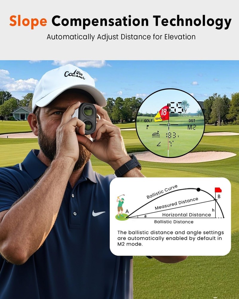 Multi-Mode Golf & Hunting Rangefinder - 1500 Yards, Slope Adjusted, Waterproof