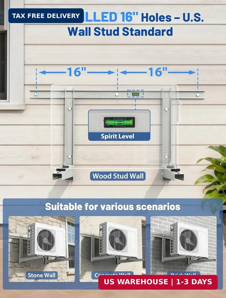 Mini Split Wall Mounting Bracket, Mini Split Brackets for Outside for 6000-36000